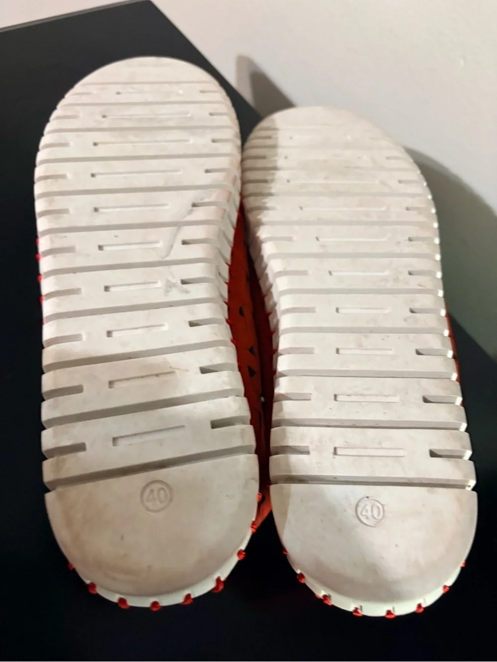 Eric Michael Orange Woven Slip-On Shoes - Picture 6 of 9